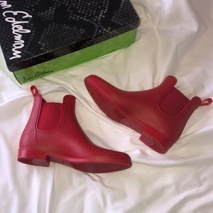 Sam Edelman Tinsley Bright Red Rain Boots